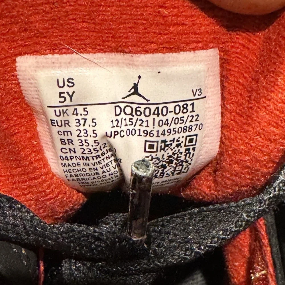 Air Jordan 7 Retro‎ Citrus Black DQ6040-081 Kids GS Size 5Y Sneakers